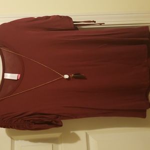 NWT Burgundy Top